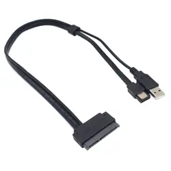 2,5 дюймов жесткого диска SATA 22Pin к eSATA данных Кабель с питанием от USB адаптер для оптимизированного для SSD, поддержка UASP SATA IIIEC-SS