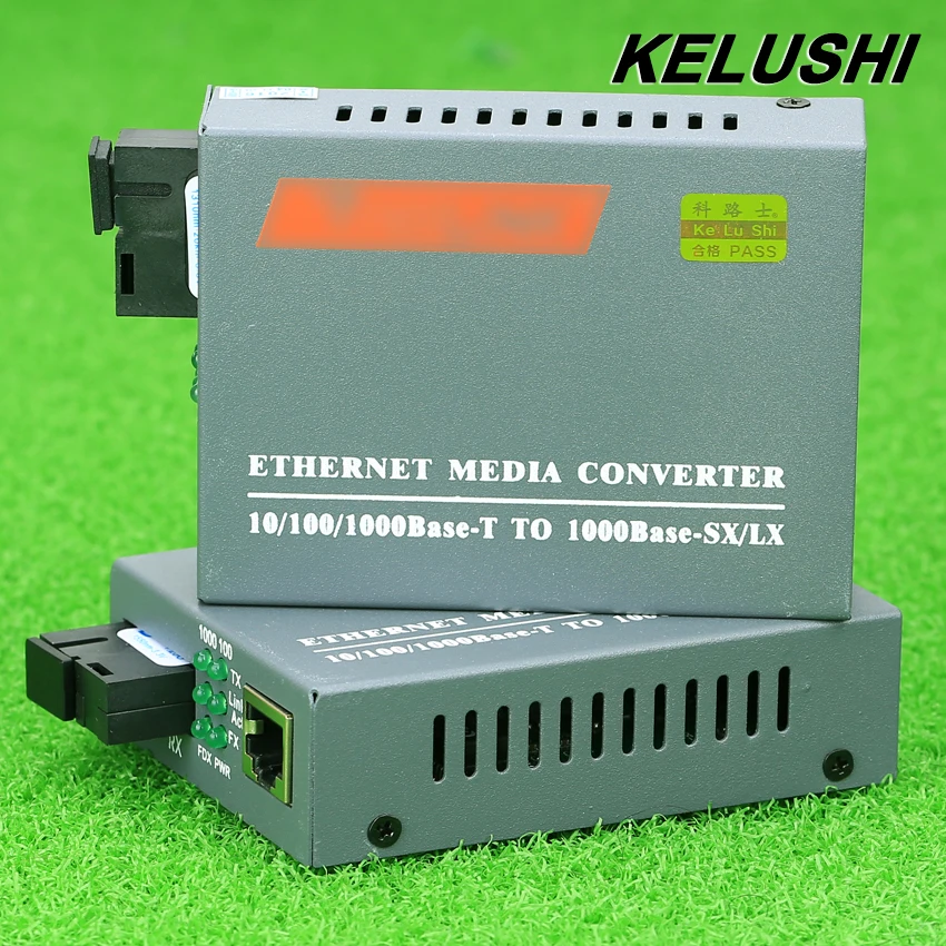 KELUSHI 1 Pair HTB GS 03 A B Gigabit Fiber Optical Media Converter 1000Mbps Single Mode