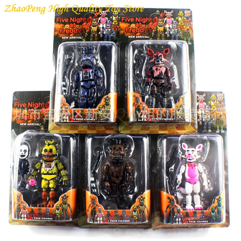

Lightening Movable Joints Five Nights At Freddy's Wholesale Toy Foxy Freddy Chica PVC Model Dolls Nightmare Kid Toys