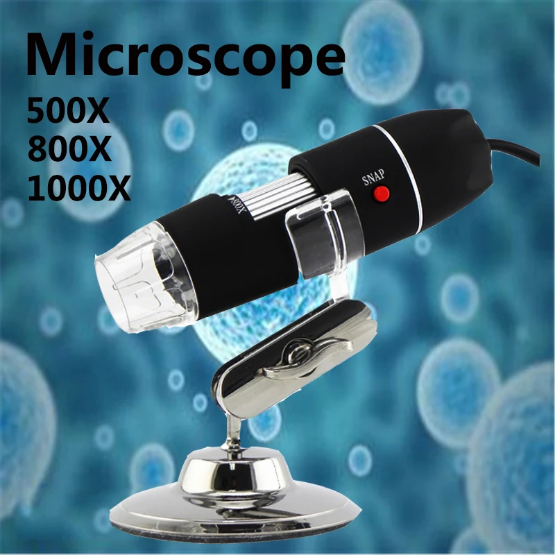Professional Optical Instruments Mini Portable 1000x Lens Electron Digital Microscope Magnifier