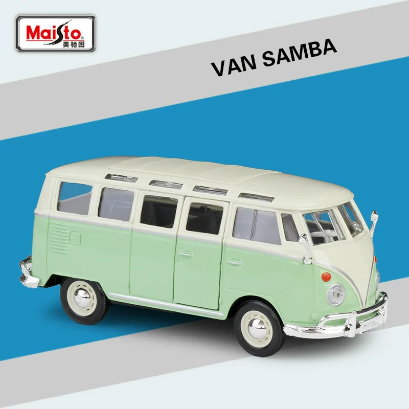 

Maisto 1:24 for Volkswag VAN SAMBA Bus Model Diecast Autos De Juguete Speelgoed Auto Speed Wheels Colletion Car Toys for Boys