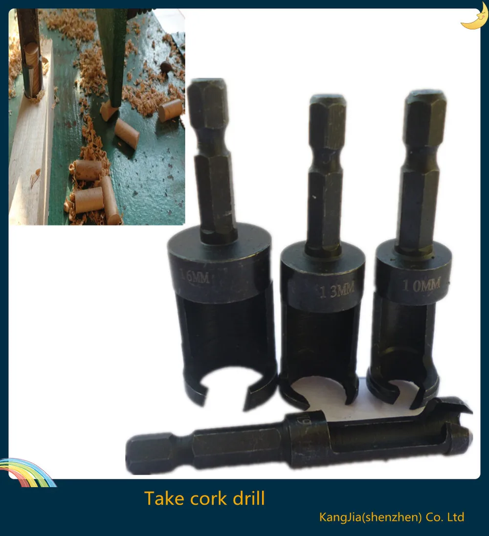 Hot 4pcs Carbon Steel Woodworker Hole Plug Cutter Cutting Drill Hex