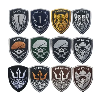 

10pcs/lot 3D embroidery patches loops and hook MOH/Project Honor patches Medal of Honor patches badge