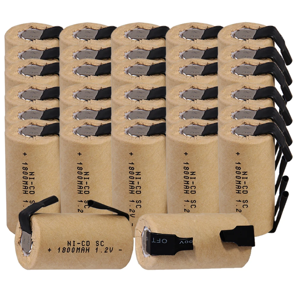 

Lowest price 32 piece SC battery 1.2v batteries rechargeable 1800mAh nicd battery for power tools akkumulator