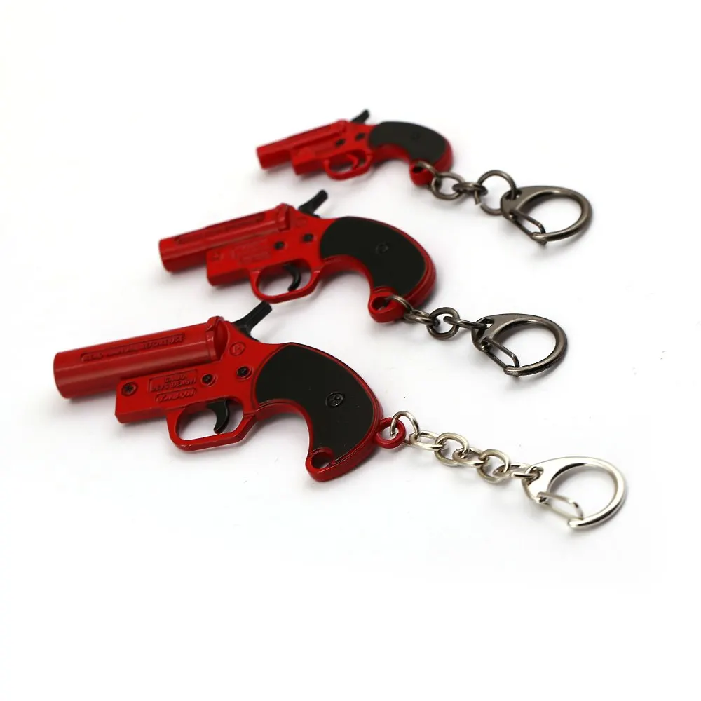 

Jedi Survial Game Keychain Battlegrounds PUBG Keychain Flare Gun Model Pendants Keyring Holder Metal Chaveiro Accessory