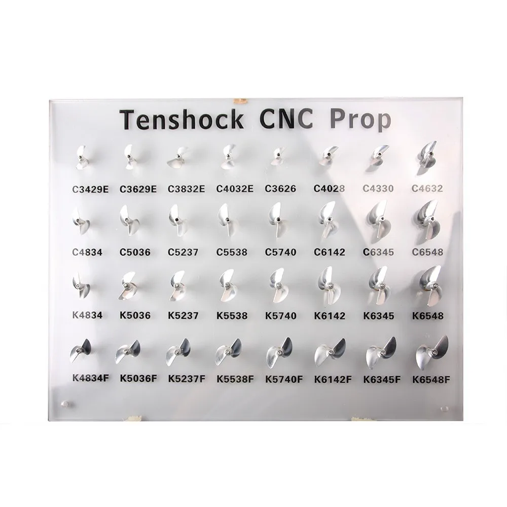 Tenshock CNC 7075-T6 3 Лопасти Алюминиевый Пропеллер M4 для моно/гидро Rc лодки