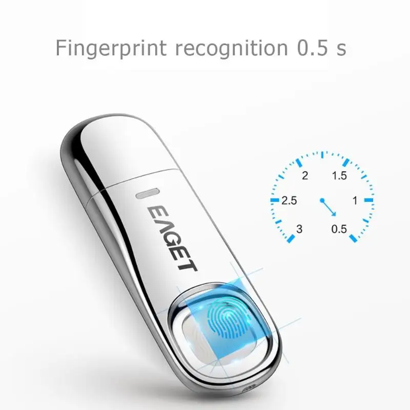 EAGET FU60 FU5 32 ГБ/64 Гб USB накопители отпечаток пальца зашифрованный USB флеш-накопитель Высокоскоростной USB 3,0 Флешка металлический u-диск для ПК ноутбука