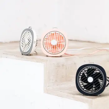

Multi-function desktop mini charging USB fan Portable home retro night light electric fan