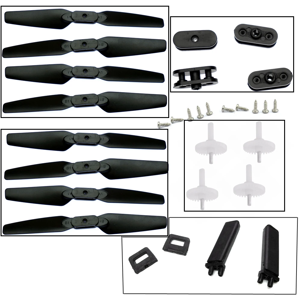 

Spare Parts Propeller Clip Blades Clip Clamp Landing Skid Geas for E58 WiFi FPV RC Drone Quadcopter for Eachine E58 Accessories