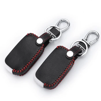 

Car folding key Leather Case for LADA Sedan Largus Kalina Granta Vesta X-Ray XRay Remote Key Fob Cover Protect Set