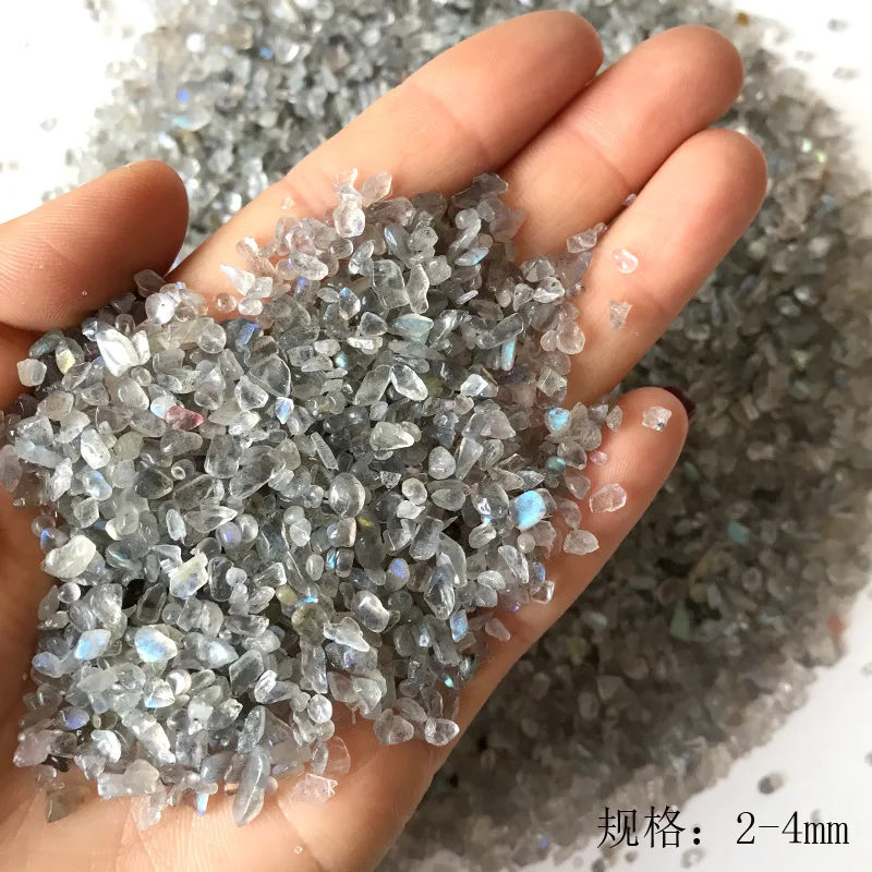 

Wholesale 50g 3 Size Natural Crystal Gray Labradorite Moonstone Gravel Rock Quartz Raw Quartz Crystals Natural Stones