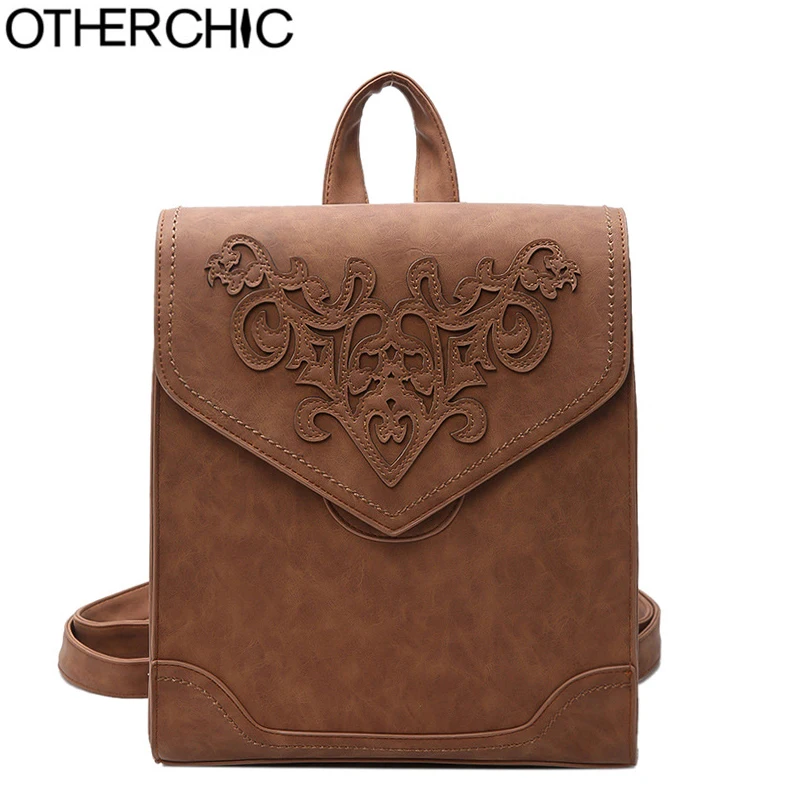 

OTHERCHIC Fashion Stylish Women Backpacks Quality Nubuck Leather Vintage Backpacks For Teenage Girls Sac A Dos Femme L-7N08-07