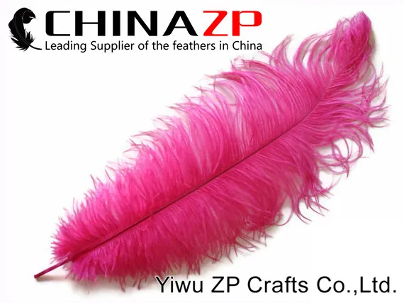Wedding Feathers, 10 Pieces- 11-13 Hot Pink Ostrich Plumes Dyed Drabs Feathers