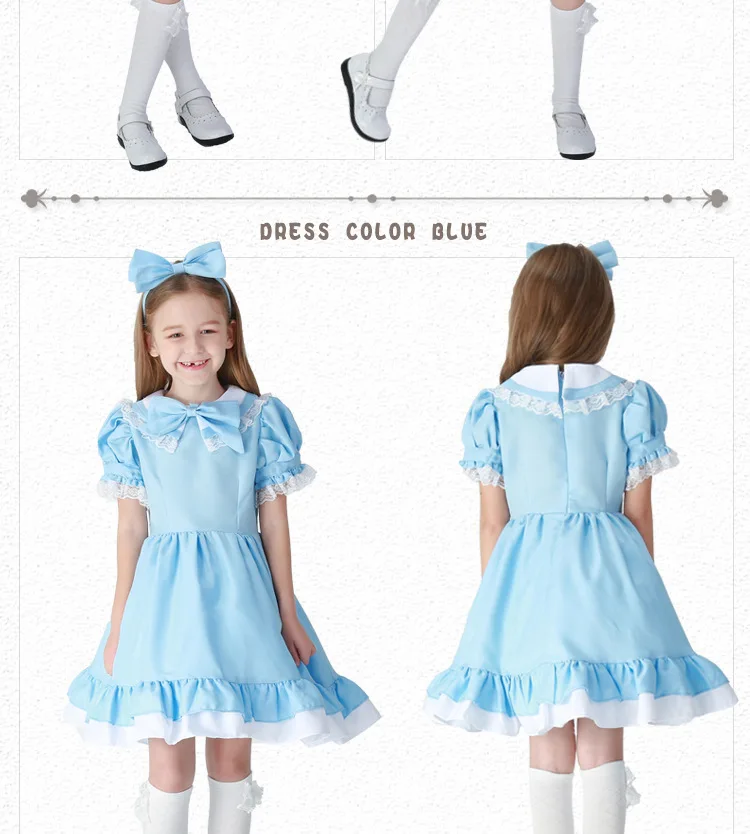 Алиса в стране чудес Лолита Сексуальная французская горничная Сисси сладкий готический платье аниме косплей костюмы на Хэллоуин для женщин детей девочек