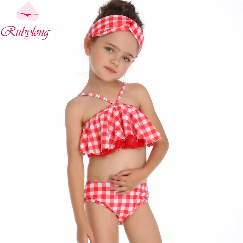 kids red bathing suit