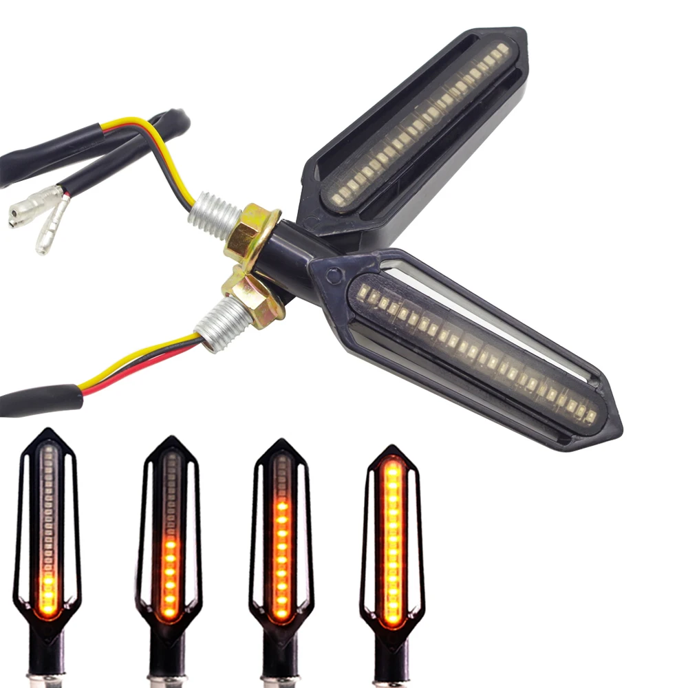 

For DUCATI 999 848 1098 Kawasaki Ninja ZX9R ZX10R ZX11 ZX1400 ZX636R motorcycle turn signal Lights Flowing flicker led Blinkers