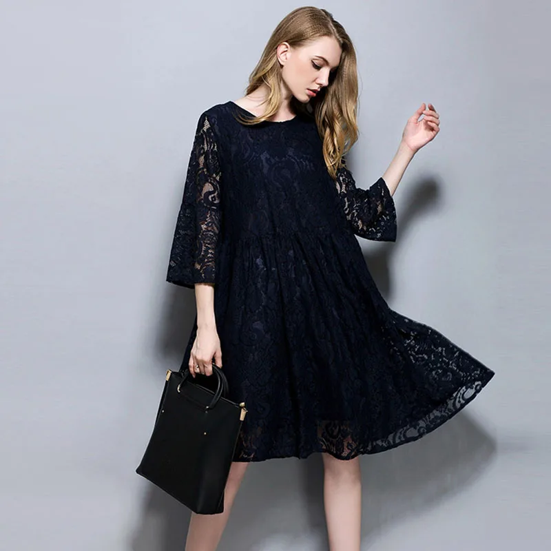 

New Lace Maternity Dresses Pregnant Clothes Large size Photography Dress Round Neck Dress For Pregnant Women A035