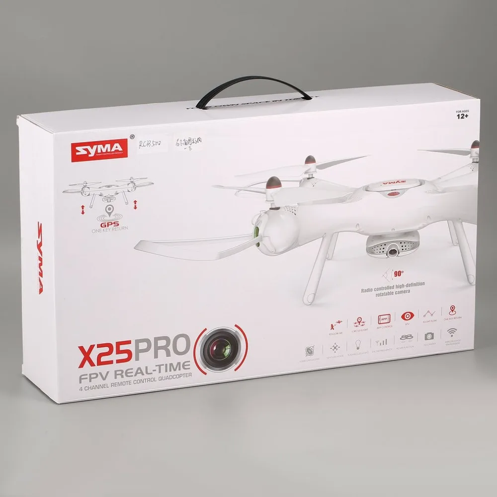 Syma X25PRO 2,4G gps позиционирование FPV RC Дрон Квадрокоптер с 720 P HD Wifi регулируемая камера высота удерживайте следуя за мной подарок