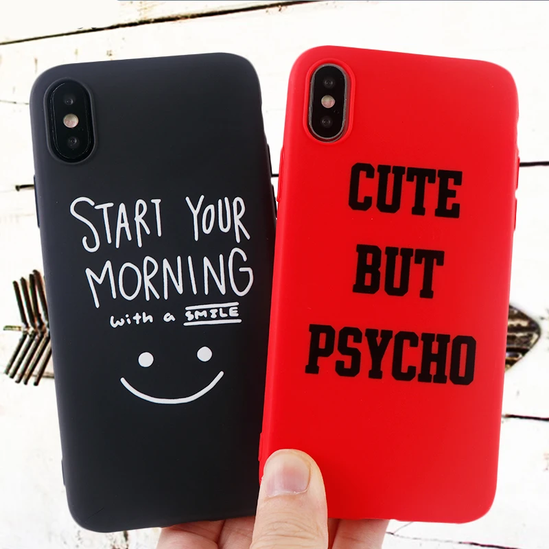Модные чехлы для телефонов с надписью Улыбка IPhone X XS MAX XR 8 7 6 s Plus мягкие