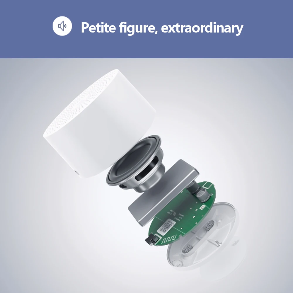 Online Original Xiaomi Mijia Altavoz Bluetooth Control AI inalámbrico portátil Mini Altavoz Bluetooth bajo estéreo con micrófono llamada de calidad HD