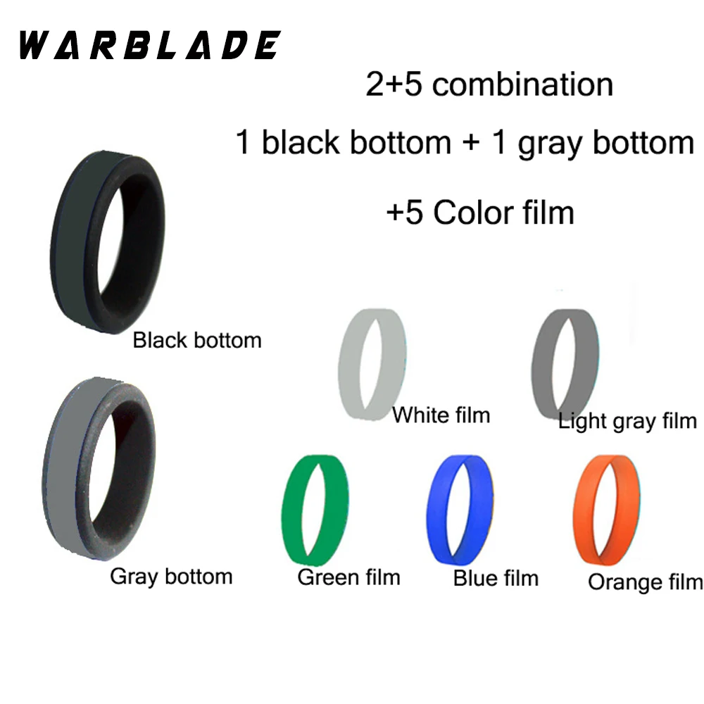 WarBLade New 8mm Hypoallergenic Crossfit Flexible Silicone Ring Can DIY