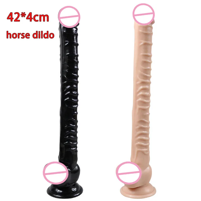 Goede 16.5 inch super lange realistische dildo anale plug zuignap kunstmatige penis grote dildo voor vrouwen masturbator fake dick sex speelgoed