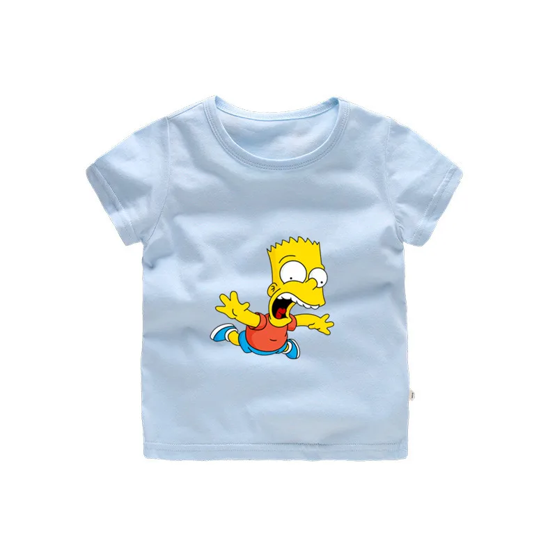 

NEW Simpsons lww02 Kingdom Funny child T-shirt Kids Baby Summer Cute Clothes Boys Girls Tops Simpsons T shirt