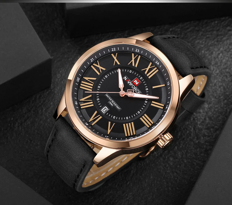 NAVIFORCE модные повседневные мужские часы Топ бренд класса люкс кожа Бизнес Кварцевые часы мужские наручные часы Мужские часы Relogio Masculino