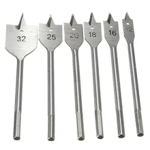 HOEN 6x 12/16/18 /20/25/32m Long bois plat foret ensemble bois bêche forets foret bois outils de travail du bois pour perceuse taladr