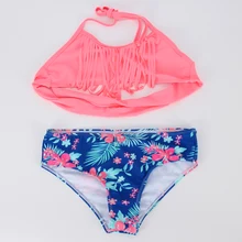 Детская одежда с принтом в виде кисточек бикини, купальники, девочек комплекты для купания, одежда для купания, купальник с кисточками, детская одежда для купания, комплект для малышей, Biquini Infantil, костюм