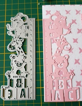 

metal cutting dies cut die mold animal Baby ruler frame decoration Scrapbook paper craft knife mould blade punch stencils dies