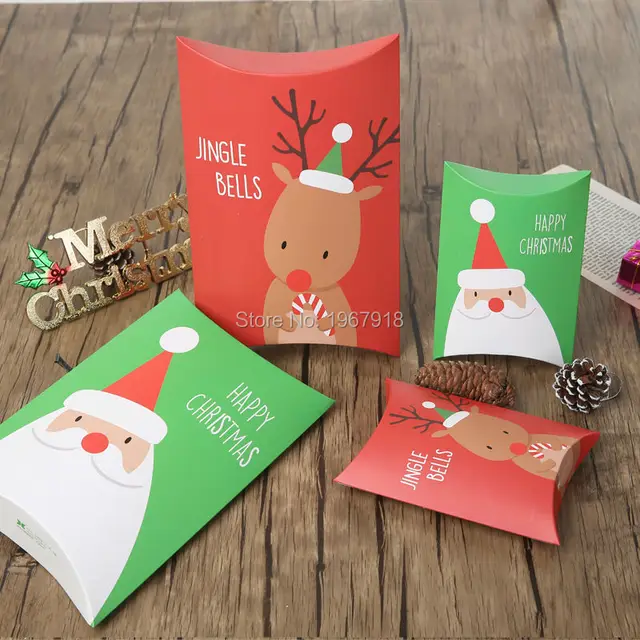 Buy 50pcs Xmas Santa Claus Pillow Box Christmas