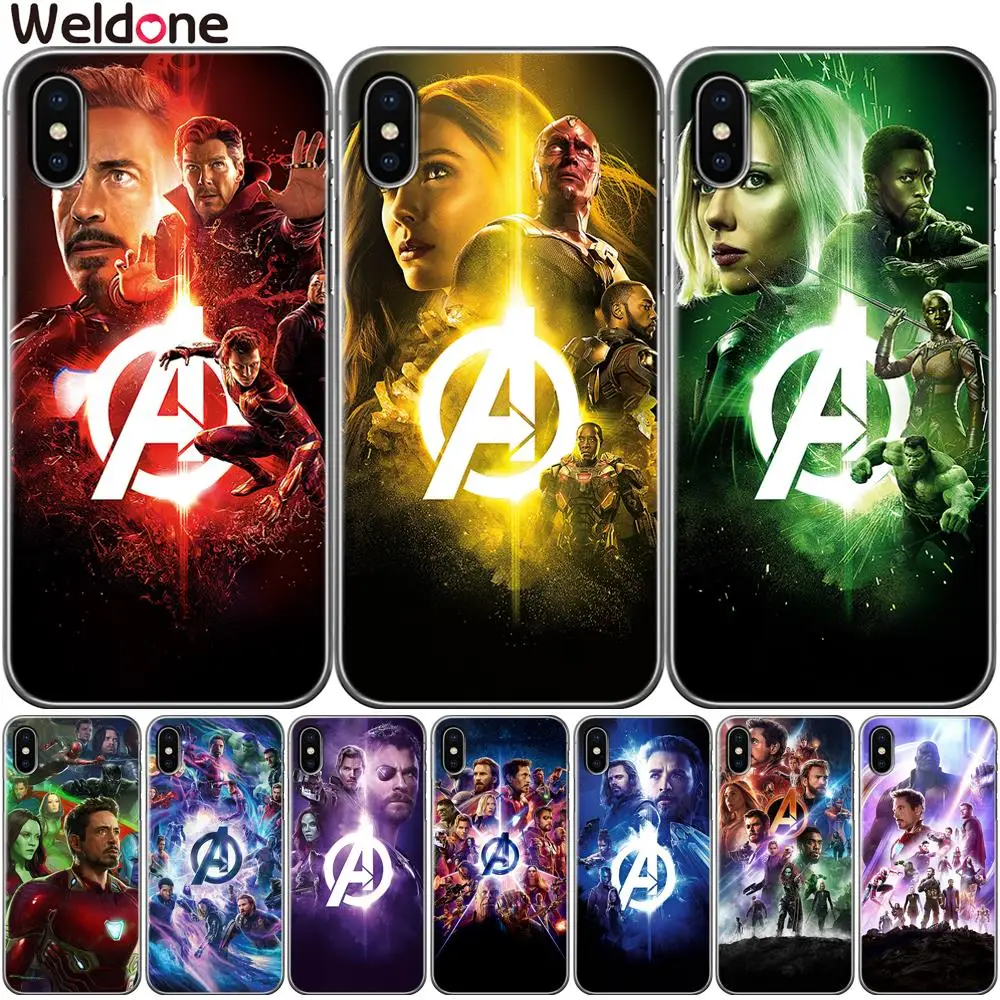 

Marvel heroes Avengers4: Endgame Phone Case For iPhone XS Max XR X 7 6s 8 Plus 5S SE iron Man avengers case Cover Etui Coque