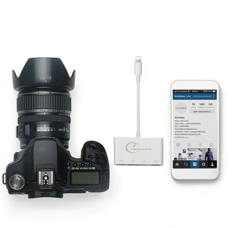 Ingelon SD кард-ридер Micro SD OTG Смарт-камера кард-ридер адаптер для iPhone iPod Apple карты памяти SD адаптер