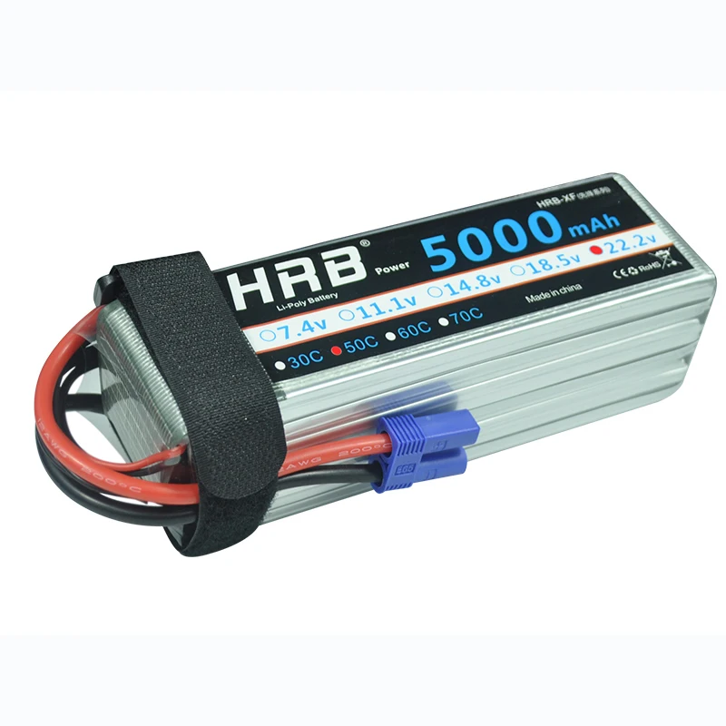 Аккумулятор HRB RC Lipo 6S 22 2 в 5000 мАч 6000 50C Max 100C AKKU для автомобиля с дистанционным