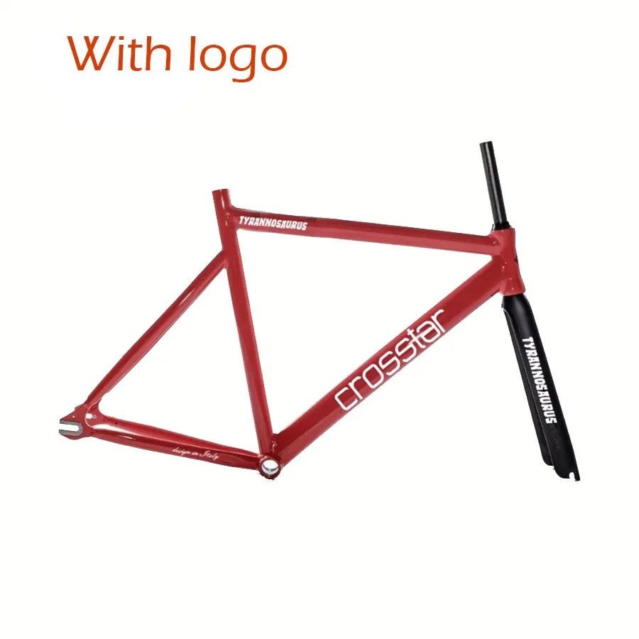 Perfect Fixed Gear Bike  frame 53cm 55cm 58cm  DIY 700C Aluminum alloy Track Bike Bicycle with 3 Spoke wheel rim carbon fork 7
