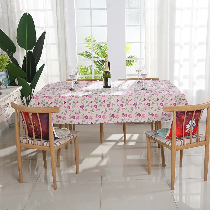 

Simanfei Table Cloth Cotton and Linen Simple Rectangle Modern Tablecloth Home Waterproof and Oil-proof Anti-skid Table Cloth