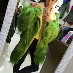 Корейский звездный стиль, зеленое, золотистое флисовое пальто из овечьей шерсти для женщин, бесплатная доставка