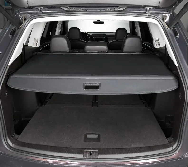 

JIOYNG Car Rear Trunk Security Shield Shade Cargo Cover For 17 18 Volkswagen VW Atlas / Teramont 2017 2018 (Black, beige)