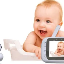 2,4 ГГц беспроводной цифровой 3,5 дюймовый цветной видео монитор младенца комплект, поддержка 4 камеры для одного монитора