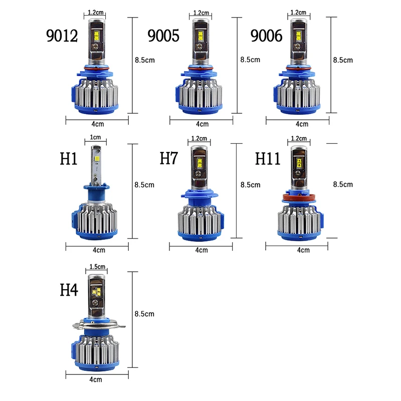 GZ KAFOLEE T1 H11 светодиодный H3 H7 H4 H8 9005 9006 HB3 HB4 40 Вт 6000LM 6000K светодиодный противотуманных фар автомобилей головной светильник луч спереди белый светильник 12V