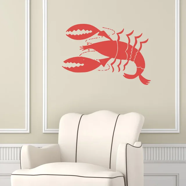Lobster Wall Stickers Animal Sea Food Decals Cafe Kitchen Lobster Wall Stickers Animal Sea Food Decals Cafe Kitchen Restaurant Home Interior Design Art Mural