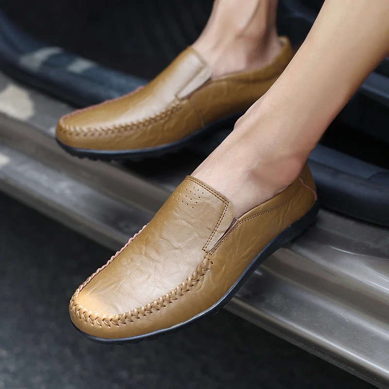 Jkpudun мужской повседневная обувь Элитный бренд Мокасины мужские лоферы модные туфли в итальянском стиле, слипоны Мужская обувь для вождения из натуральной кожи
