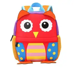 Модные детские 3D Милые Животные Жираф Обезьяна Сова узор рюкзаки для малышей детские школьные сумки детский сад мультфильм рюкзак