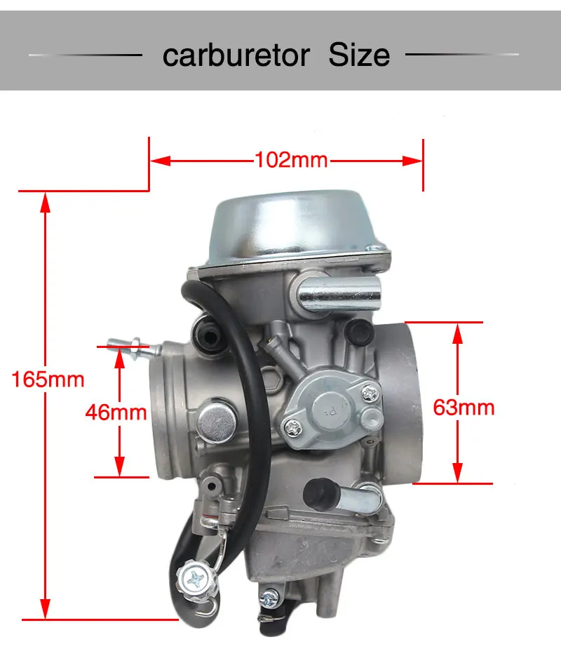 ZSDTRP PD42J 42 мм вакуумный карбюратор чехол для Yamaha Honda Polaris 400CC 500CC 600CC 650CC 700CC гоночный двигатель