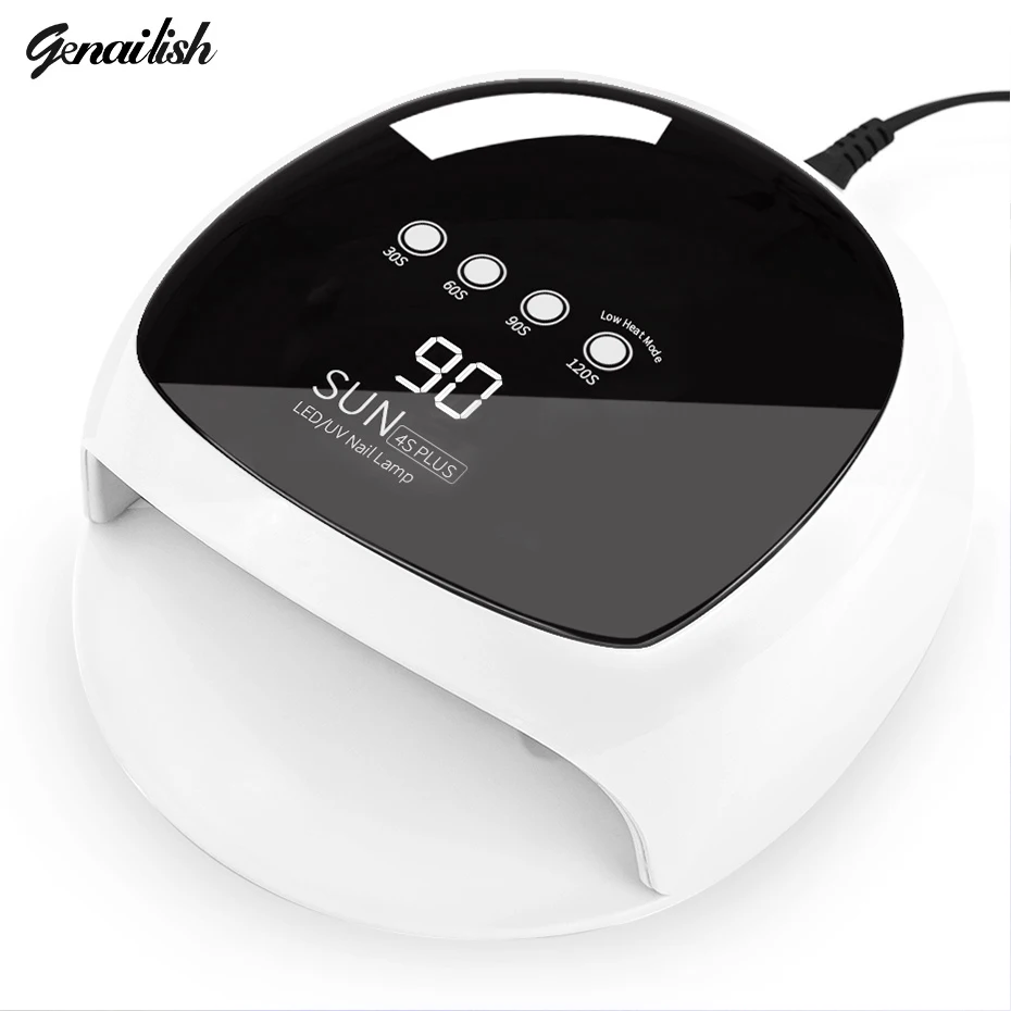 

genailish SUN4plus UV LED Nail Lamp 48W Nail Dryer Gel Polish Curing Light with Bottom 30s/60s/90s/120s Timer LCD display