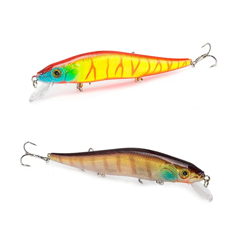 

1PCS/lot 14cm 23g Fishing Lure Hard Minnow Plastic Artificial bait 3D Eyes Crankbait Lifelike Bait With Three Fishing Hooks