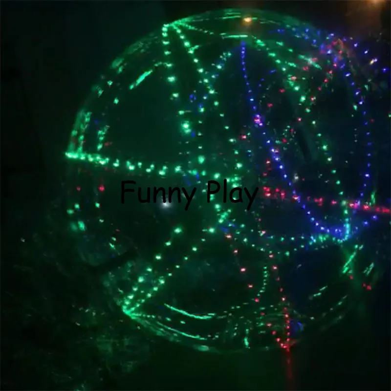 pvc led inflatable giant dancing ball water walking zorb ball globe Clear Bubble Inflatable Stage Dance Ball with colorful light cheap human sized hamster transparent giant plastic inflatable water walking ball for rental