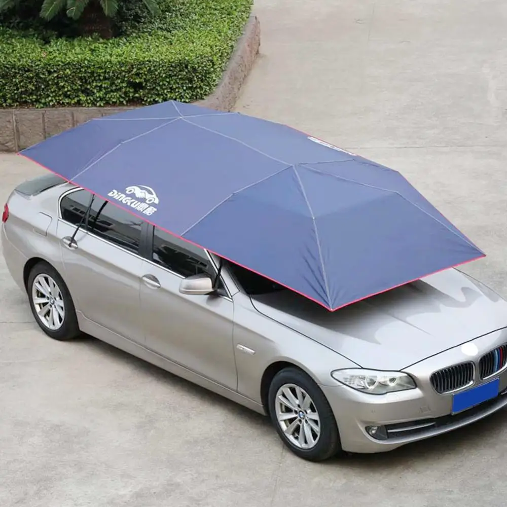 

Auto Easy Install Umbrella Car Cover Windproof Oxford Cloth Picnic Buttons Sun Shade Insulation Outdoor Mobile Dustproof