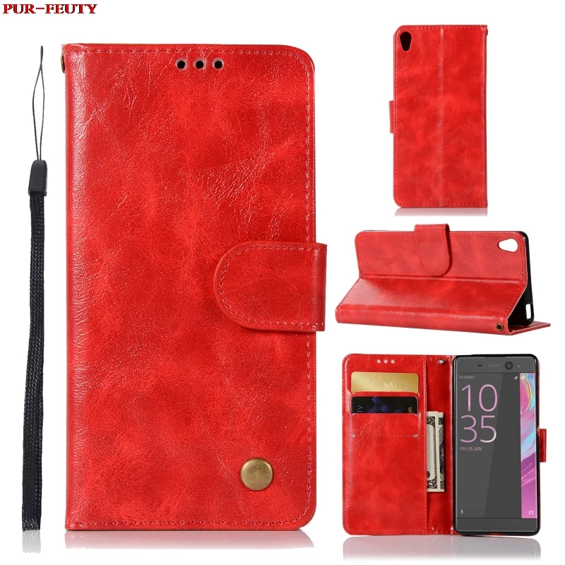 

for Sony Xperia XA Dual F3111 F3112 F3116 Fashion Retro Style Flip Phone Leather Cover for Sony Xperia XA F 3111 3112 3113 3116